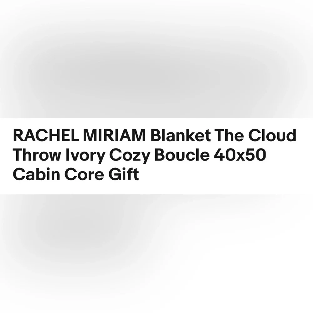 NWT Rachel Miriam Cloud Blanket 40 x 50 Soft Boucle Throw